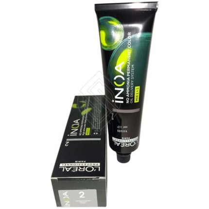 Vopsea de păr, Loreal Professionnel Paris, Inoa, nuanța #2 șaten închis