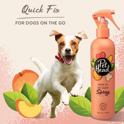 Șampon uscat Pet Head Quick Fix Dry Clean Spray, Peach, 300 ml