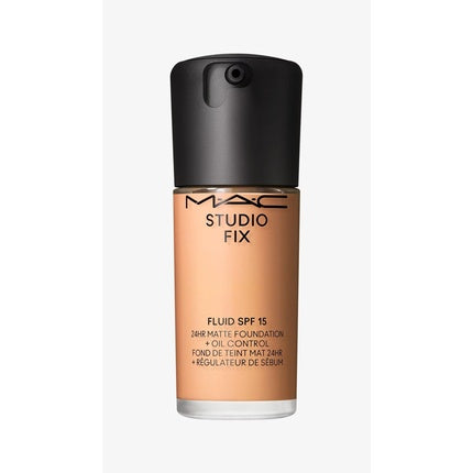 Fund de ten MAC Studio Fix Fluid SPF 15, matifiere 24h, 30 ml, culoare N30