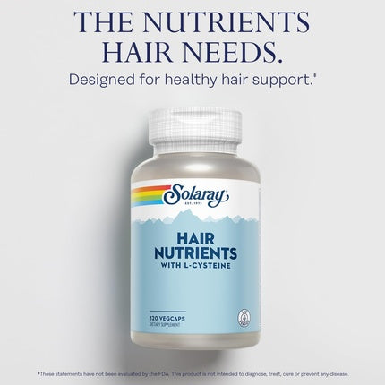 Supliment nutritiv pentru păr, Solaray, 120 capsule