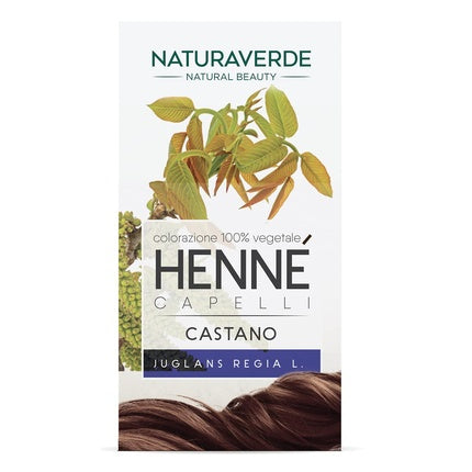 Vopsea de par Naturaverde, Henne, culoare castaniu