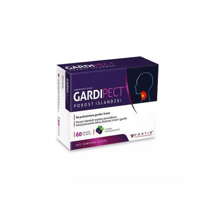 Gardipect Icelandic Lichen cu Gust de Zmeură Neagră, 60 Comprimate