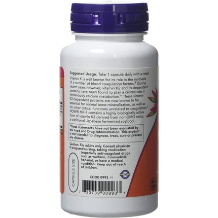 Supliment Nutritiv MK-7 Vitamin K-2, 120 Capsule Vegetale