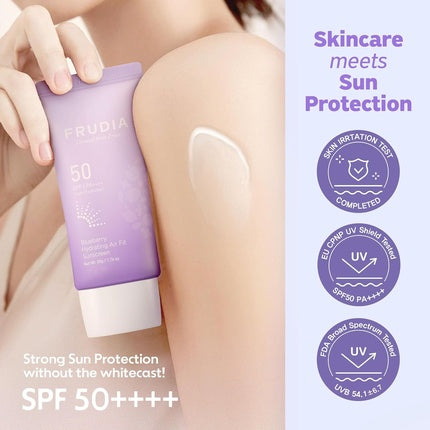 Frudia Blueberry Hydrating Air Fit Sunscreen, SPF 50, 49g