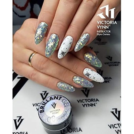Gel unghii Victoria Vynn Brilliant 07 Glimmer, Negru, 5g