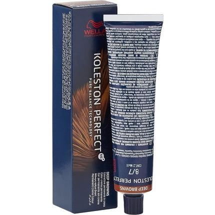 Vopsea de par, Wella, Koleston Perfect Me+ Deep Browns 8/7, 60ml