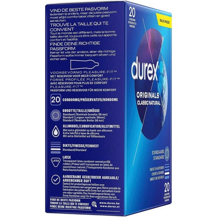 Prezervative, Durex, Classic Natural, 20 buc