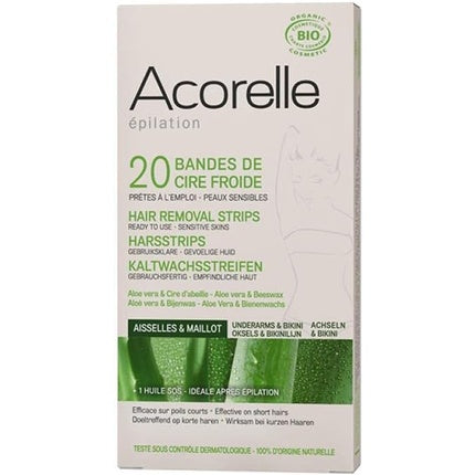 Benzi de epilat Acorelle, Benzi Ceară Frig Bio, 20 buc