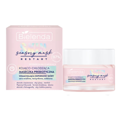 Masca faciala, Bielenda, Skin Restart, prebiotica, calmanta