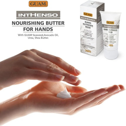 Crema de Mâini Guam Inthenso, Unt Nutritiv și Protector, Uree, Unt de Shea, Ulei de Avocado, 500 g