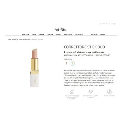 Corector Stick Euphidra, Zeta Farmaceutici, alb