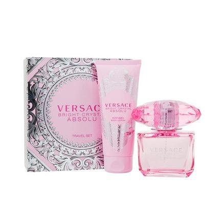 Set Parfum Versace Bright Crystal Absolu, 90ml, Travel Set