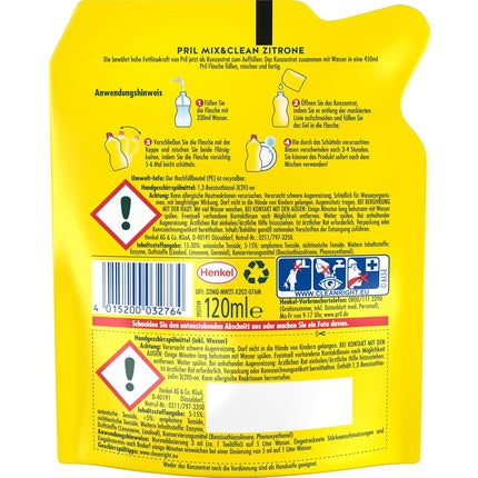 Concentrat curățare, Pril, Mix & Clean, lămâie, 120 ml