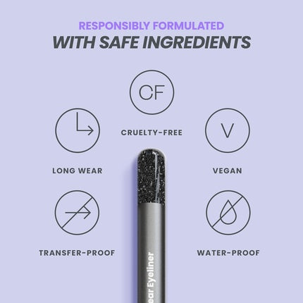 Creion Eyeliner Wonderskin, 1440, Gri Negru, Rezistent Apa