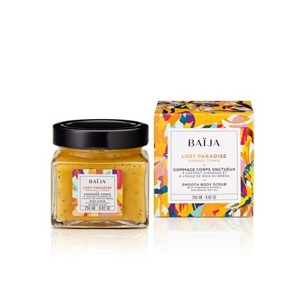 Baïja Lost Paradise Pineapple Tonka Body Scrub, 250g, ambalaj colorat, capac negru