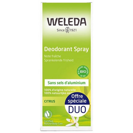 Deodorant Spray Weleda Citrus, Fără Aluminiu, 100ml - Pachet de 2