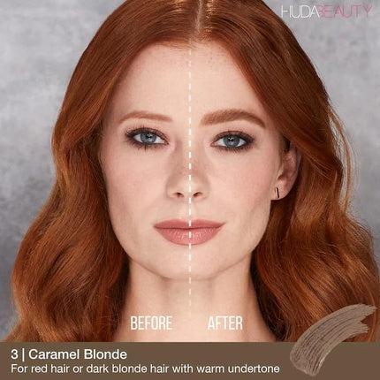 Gel sprâncene, Huda Beauty, BombBrows, caramel blond