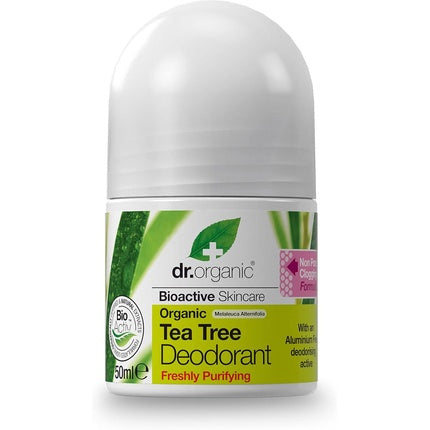 Deodorant natural, Dr Organic, Tea Tree, 50ml