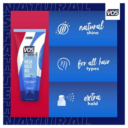 Gel de păr VO5 Mega Hold Control, 200ml