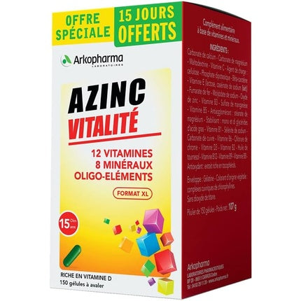 AZINC VITALITÉ - 150 Gelule Arkopharma