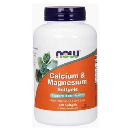 Softgeluri minerale, Now Foods, Calciu & Magneziu cu Vitamina D3 și Zinc, 120 buc