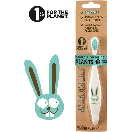 Periuță de dinți copii, Jack N' Jill, Bunny, fără plastic