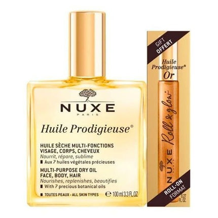 Set cadou ulei uscat multifuncțional Nuxe Huile Prodigieuse 100ml + 4ml