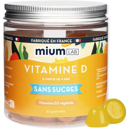 Gummi Vitamina D3, MiuM Labs, 2000 IU, 60 buc, absorbție superioară