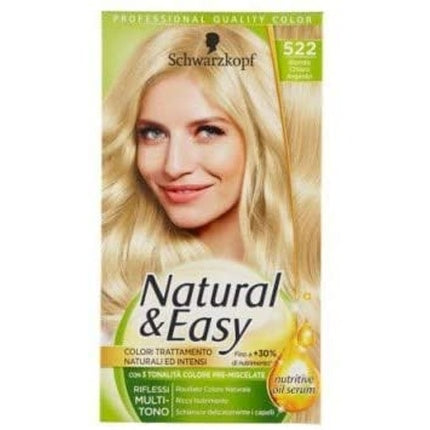 Vopsea de păr Schwarzkopf Natural & Easy 522 Blond Argintiu, 3 Plicuri