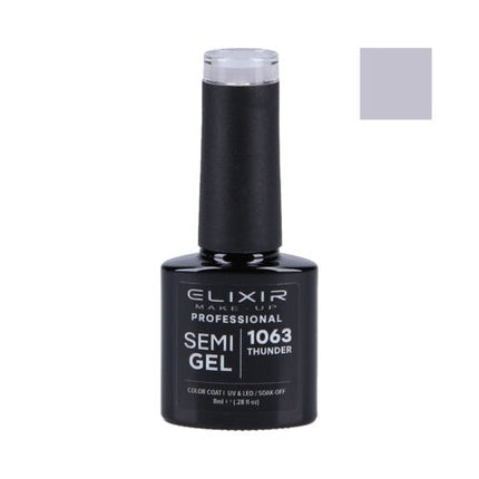 Lac de unghii, Elixir, Semi Gel, Thunder, 8 ml