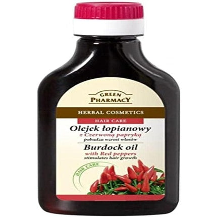 Ulei pentru scalp și păr Green Pharmacy, Ulei de rădăcină de brusture cu piper roșu, 100ml