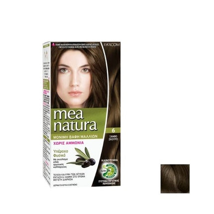 Vopsea par, Farcom Mea Natura, 6 Blond Închis, fără amoniac