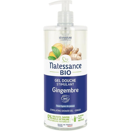 Gel de duș stimulant cu ghimbir Natessance, 1L