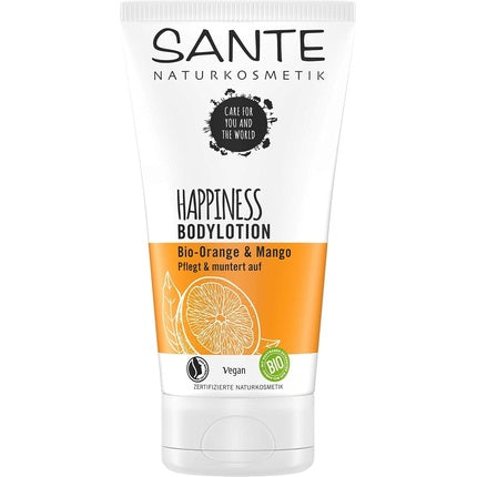 Lichid Corporal Sante Naturkosmetik Happiness cu Arome de Orange și Mango, 150 ml