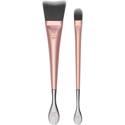 Set pensule îngrijire ten, Real Techniques, 2 piese, roz