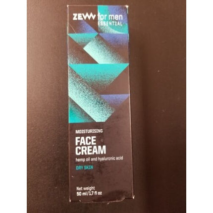 Crema de față Zew for Men Essential cu ulei de cânepă și acid hialuronic pentru piele uscată
