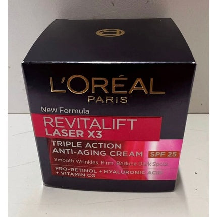 Cremă anti-rid, L'Oréal, Revitalift Laser X3, SPF25, 50ml
