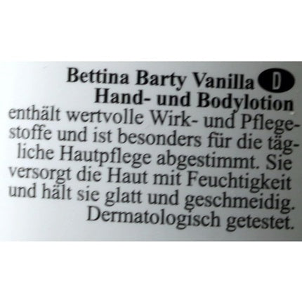 Loțiune de corp, Bettina Barty, Vanilla, 500 ml
