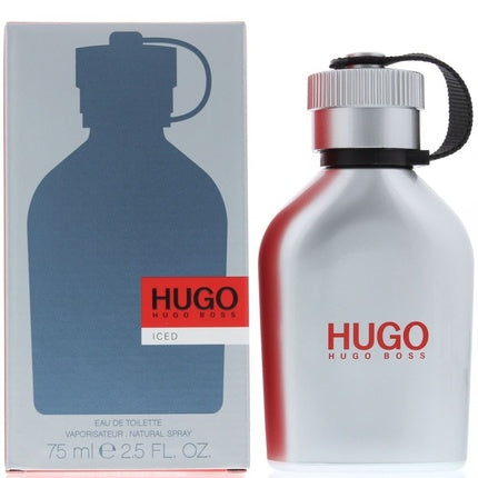 Perfum Hugo Boss HUGO Iced, 75ml, Apa de toaletă pentru bărbați, design roșu și gri