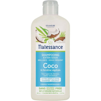 Natessance Coconut Natural Extracts Shine Shampoo, 250ml