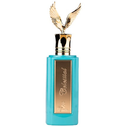 Paris Corner Emir Celestial Extrait De Parfum, 100 ml - sticlă turcoaz cu dop auriu în formă de pasăre