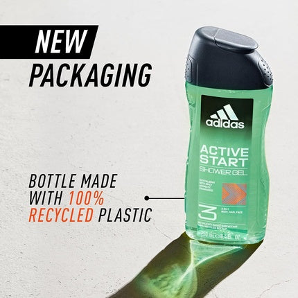 Gel de duș adidas Active Start, verde, 250 ml