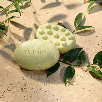 Melvita L'Or Vegetal Smoothing Exfoliating Soap, Verde