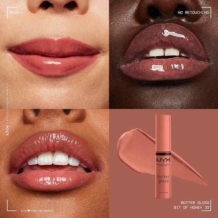 Gloss de Buze, NYX, Butter Gloss, Bit of Honey Peach Nude