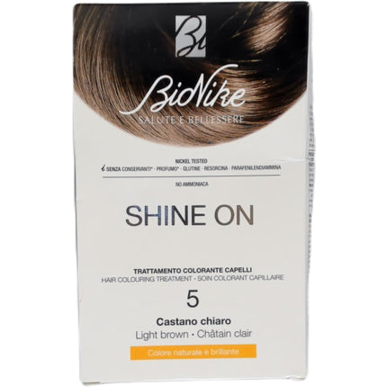 Vopsea păr, Bionike Shine On, castaniu deschis, 145ml