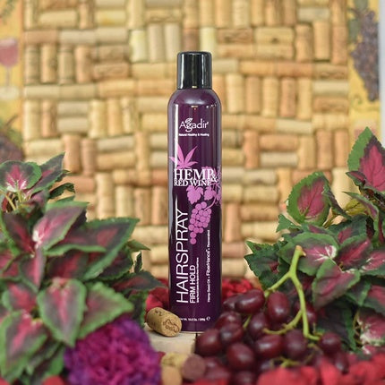 Fixativ păr, Agadir, Hemp & Red Wine, 299 g