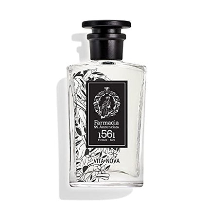 Perfum Farmacia Ss. Annunziata, Vita Nova EDP 100ml, sticlă transparentă cu imprimeu floral alb