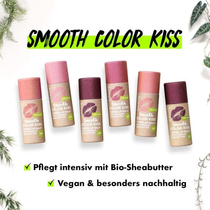 Balsam Buze, Sante, Smooth Color Kiss, Roz, 7g