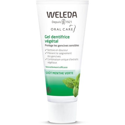 Gel dentifrice Weleda, Vegetable Toothpaste Gel, mentă verde, 75ml
