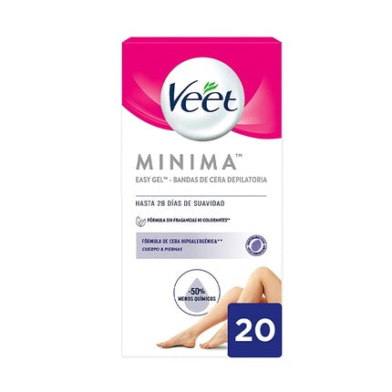 Benzi depilatoare corp, Veet, piele sensibilă, 20 buc